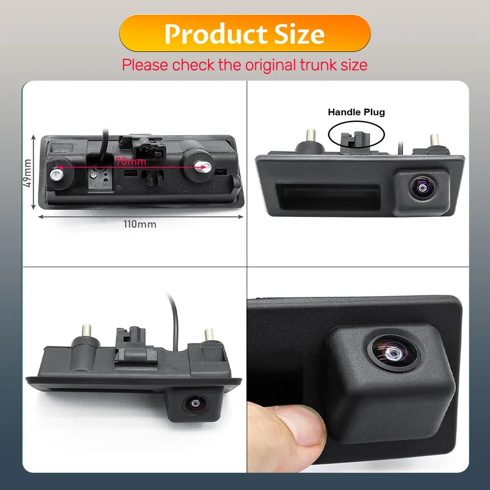 HD AHD 1080P Автомобильная камера заднего вида с ручкой багажника для VW Passat B5 CC EOS Golf