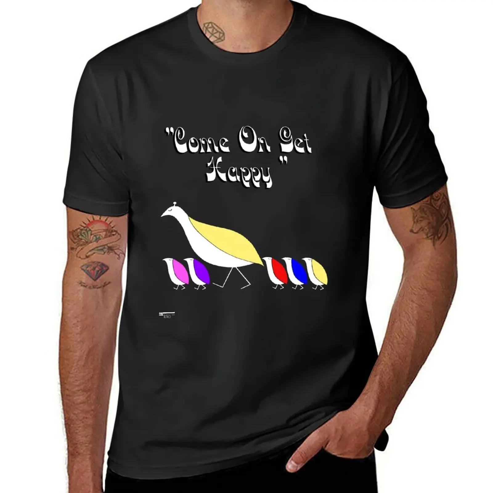 Мужские футболки с рисунком аниме Да получи счастливых иконок от аристотета