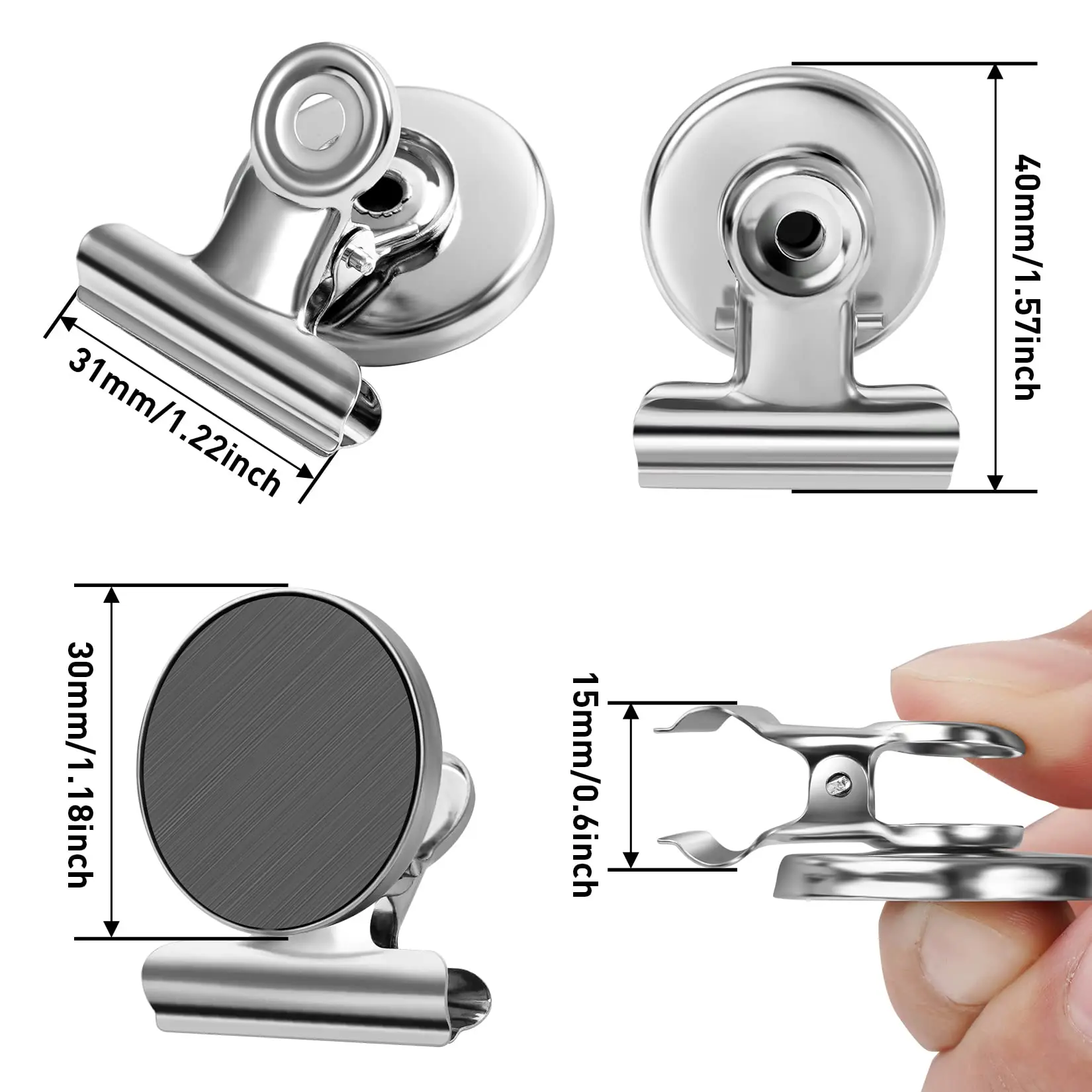 jące klipsy magnetyczne Wytrzymałe na magnesy lodówkę Magnesy tablicę Klipsy Metalowe bez zarysowań