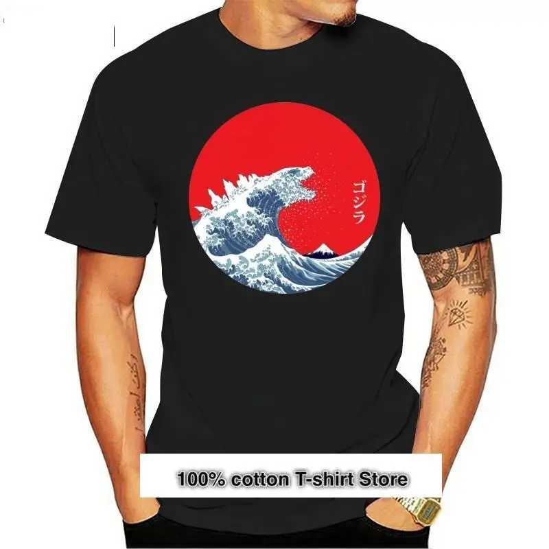 

Hokusai-Camisetas De Gojira para hombre, divertidas camisetas blancas de moda, Hip-Pop, 2020