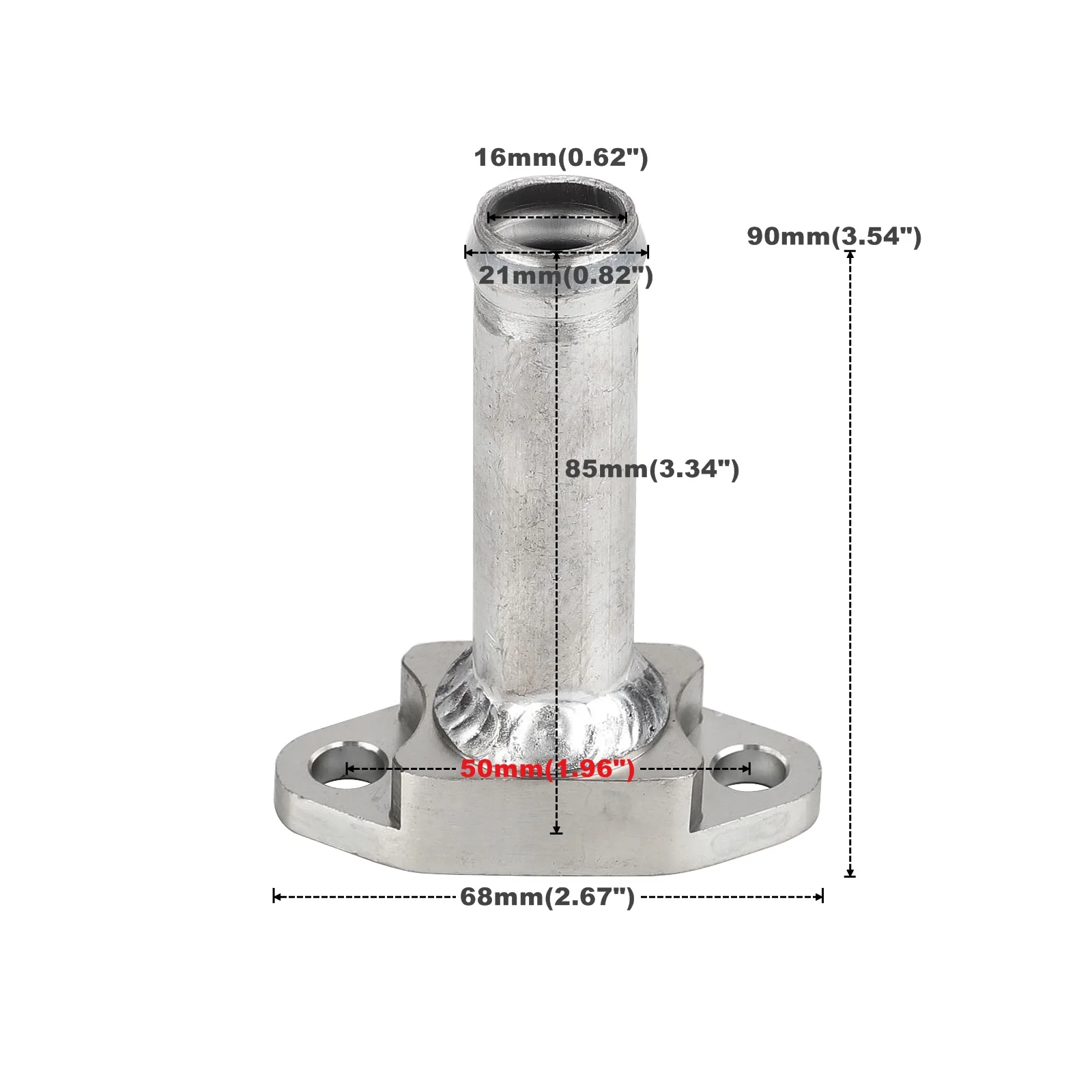 For Garrett GT32 GT40 GT42 T3 T4 Barb Push On Holset Cummins CNSPEED Aluminum Extended Turbo Oil Drain Flange Kit Fit