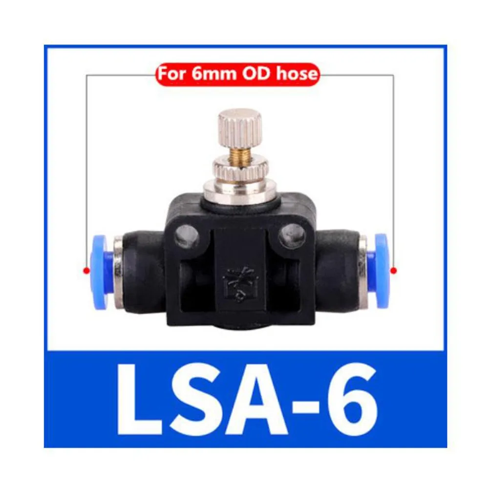 

Pneumatics Air Throttle Valve Speed Control Quick Hose Tube 4mm 6mm 8mm 10mm Home Quick And Reliable Connections Tool Parts