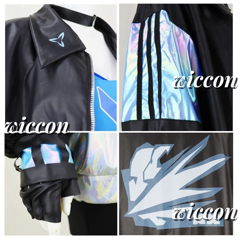 Джетт Косплей Девушка Игра VALORANT Cos Костюм Белый Парик Опора Униформа Хэллоуин