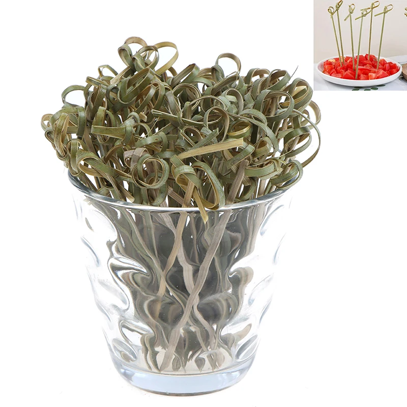 100 шт. одноразовые бамбуковые галстуки завязанные шампуры витые концы