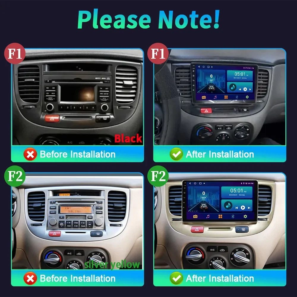 НОВЫЙ Android 14 Kia RIO 2 RIO2 2005-2011 Автомобильный радиоприемник Мультимедиа 4G GPS-навигация