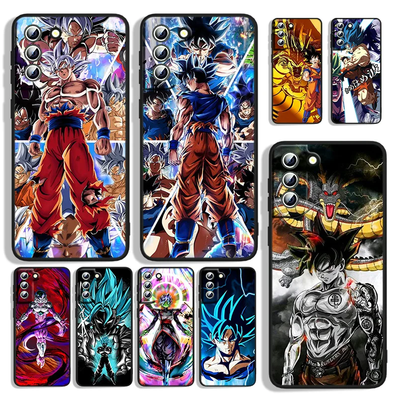 

Dragon Ball Z Super Saiyan Phone Case For Samsung Galaxy S22 S21 S20 FE Ultra S10e S10 S9 S8 S7 Lite Plus Edge Black Funda Cover
