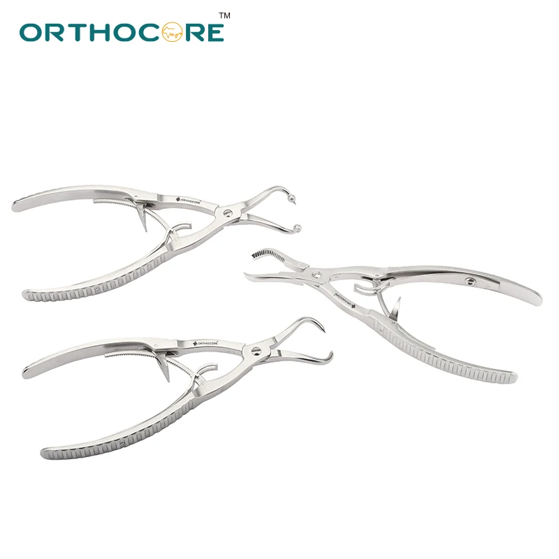 Soft Rachet Reduction Forceps with Serrated Jaws Veterinary Orthopedic Supplie Orthopedic Surgical Instruments enlarge