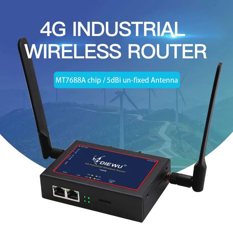 

MTK Chipset game 4G Industrial wireless Router high-speed wireless signal repeater with 2*5dBi un-fixed Antenna External Antenna