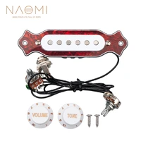 naomi pre wired 6 string cigar box guitar pickup with volume and tone for electric guitar soundhole mounting hardware harness