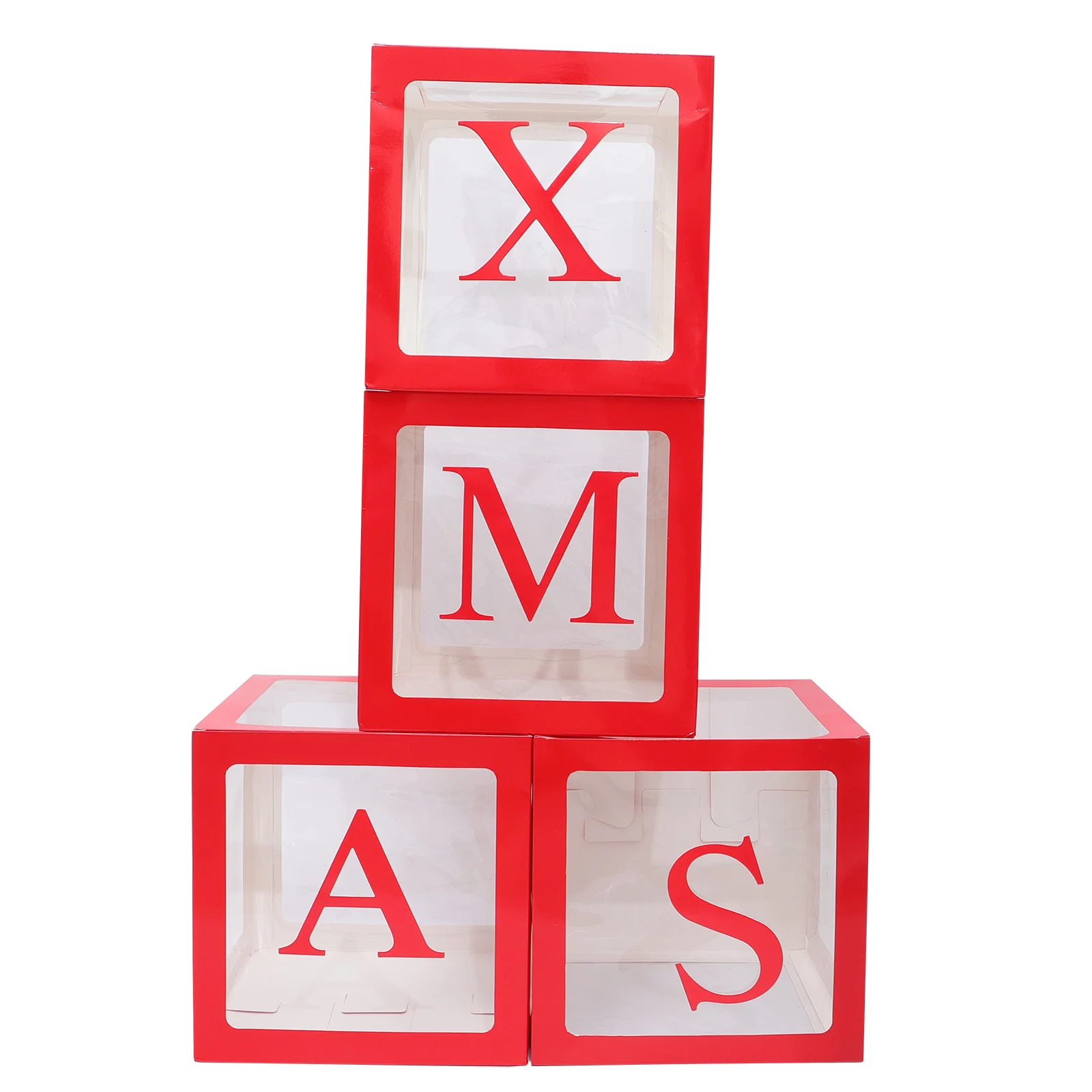 

Christmas Balloon Box Cases Party Decoration Alphabet Balloons Transparent Birthday Photo Prop Supplies