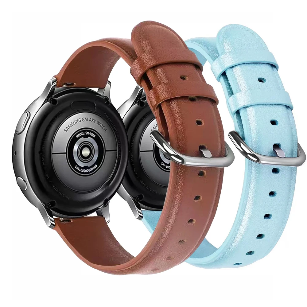 

Leather Watch Band For Amazfit Bip Wristband Huawei Watch GT 2 Bracelet 20 22mm Strap For Amazfit GTS 2 Accessories