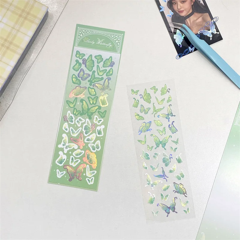 

Dream Butterfly Stickers Ins Bronzing Decorative Decals for Phone Laptop Planner Diary Album Journal Scrapbook