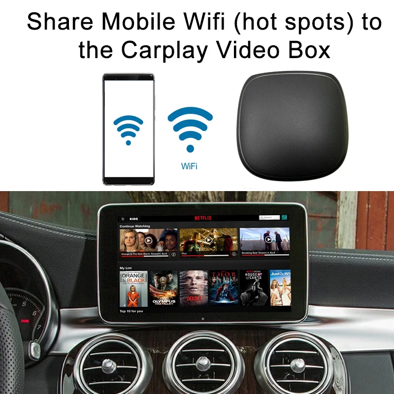 «Multimedia AI box Wireless CarPlay Dongle Android 9 Interface Module Phone Projection Tool Plug