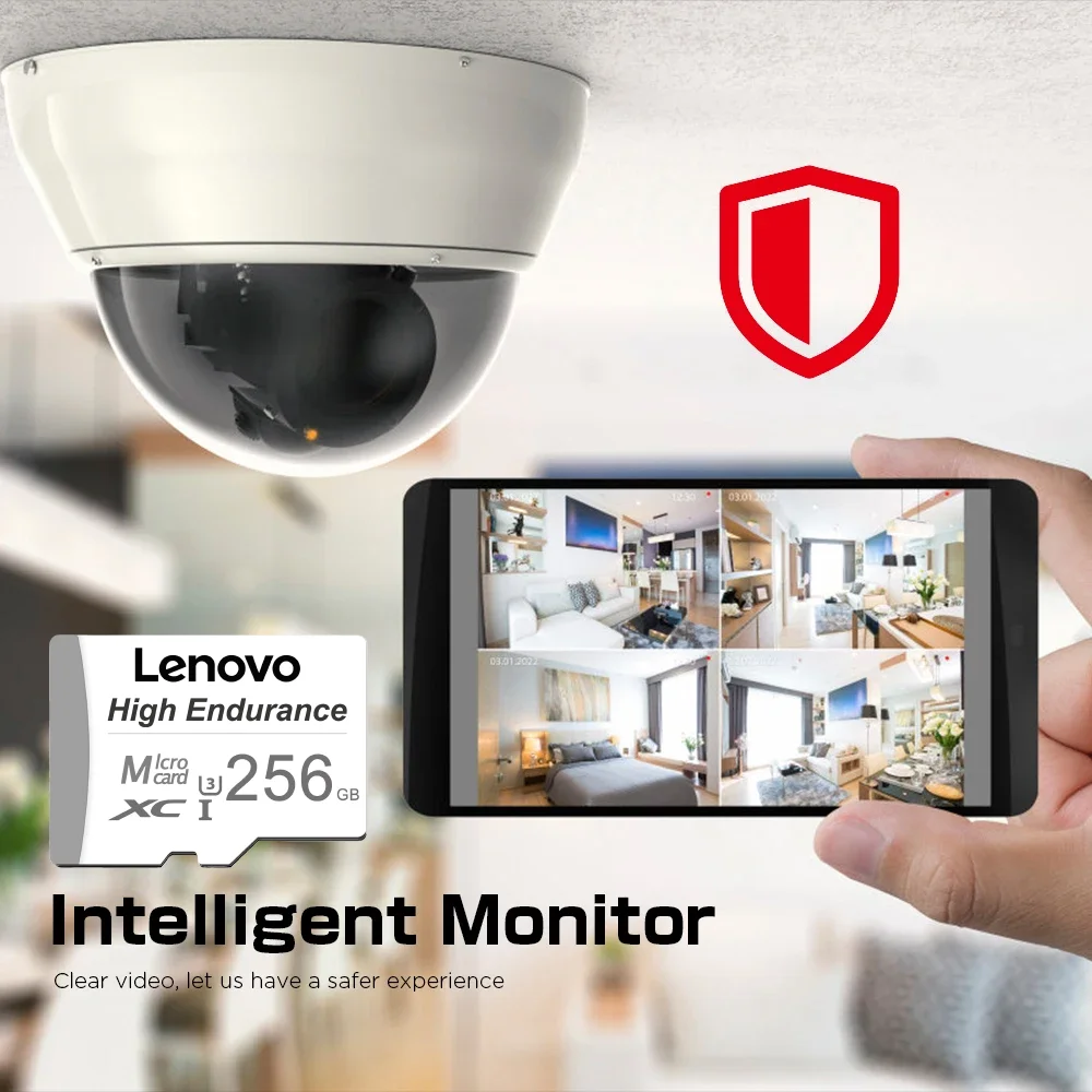 Фото Карта памяти Lenovo Ultra High Speed Class 10 Micro SD, универсальная TF/SD-карта для расширения памяти, 32 ГБ/64 ГБ/256 ГБ/512 ГБ №5