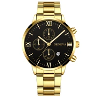 2021 black gold watch men luxury creative steel business man watches female waterproof sport watch relogio masculino