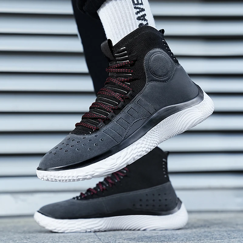 Basketball Shoes Men Design Thick Soles Jogging Fitness Breathable Outdoor Sport Shoes Men Sneakers Height Increasin shoes