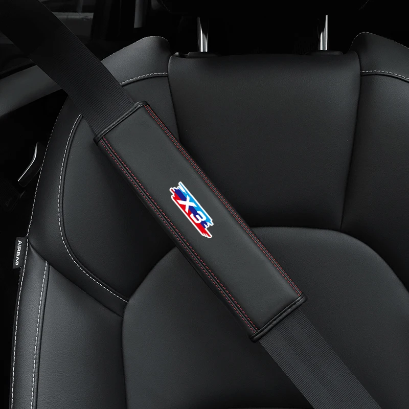 

for BMW X1 X2 X3 X4 X5 X6 X7 1pc Cowhide Car Interior Seat Belt Protector Cover For BMW X1 X2 X3 X4 X5 X6 X7 car Auto Accessorie