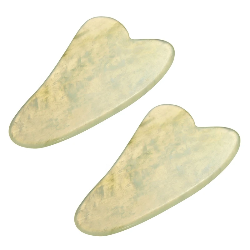 

2Pcs Gua Sha Facial Massage Chinese Medicine Natural Jade Board Scraping Tool
