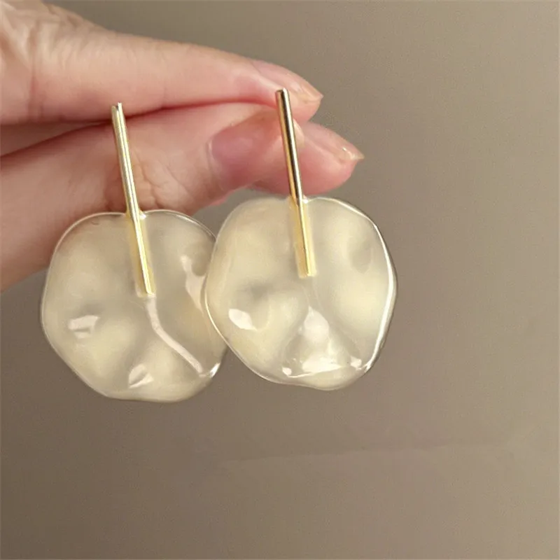 

Модные геометрические серьги неправильной формы из смолы для женщин, Индивидуальные женские украшения, подарки