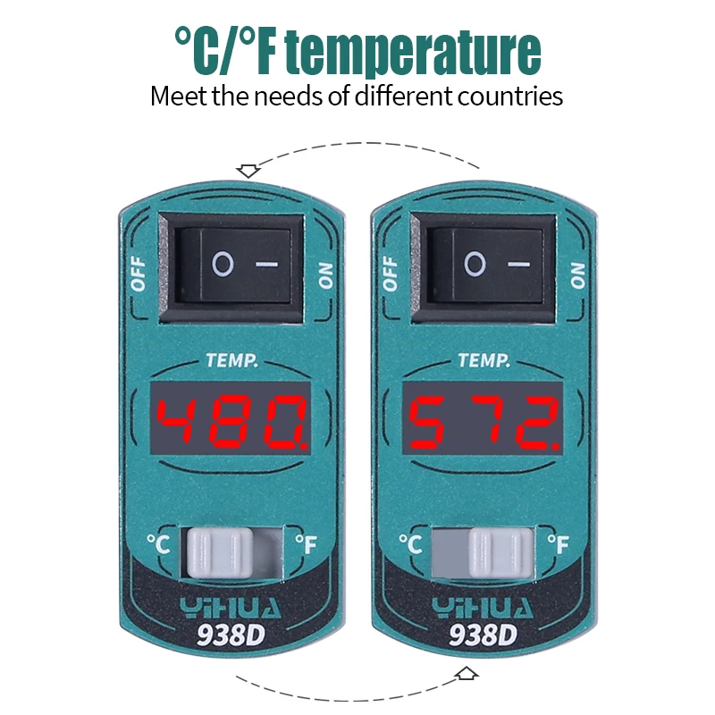 YIHUA 938D портативный пинцет паяльная станция 110 В 220 набор для распайки чипов