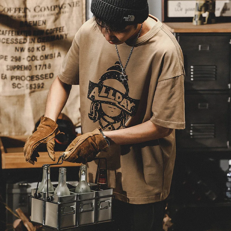 

Summer Men's T-Shirts New Retro Best Anime Clothing Loose Trendy Graphic Oversized Cotton T-Shirts Harajuku Free Shipping M-4XL