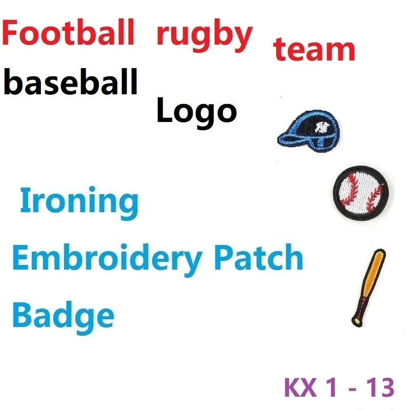 

Football rugby team series logo Patches for iron Clothing Jackets T Shirt hat DIY Sew Ironing Embroidery Patch Appliques badge