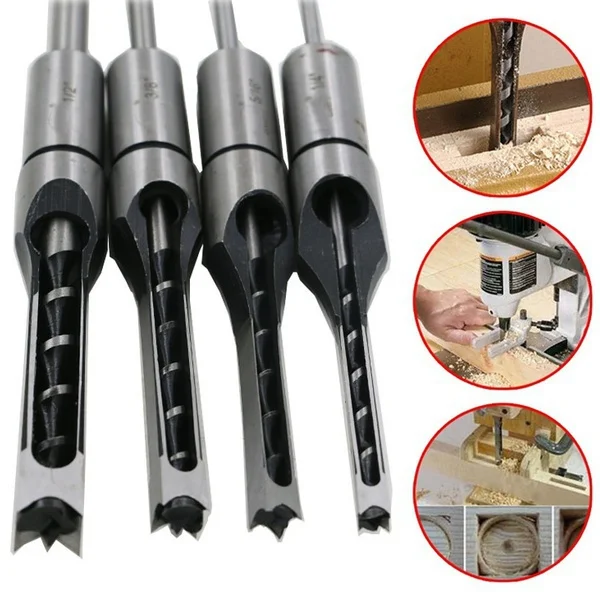

6.4/8/9.5/12.7mm HSS Square Hole Drill Bit Auger Bit Steel Mortising Drilling Craving Woodworking Tools