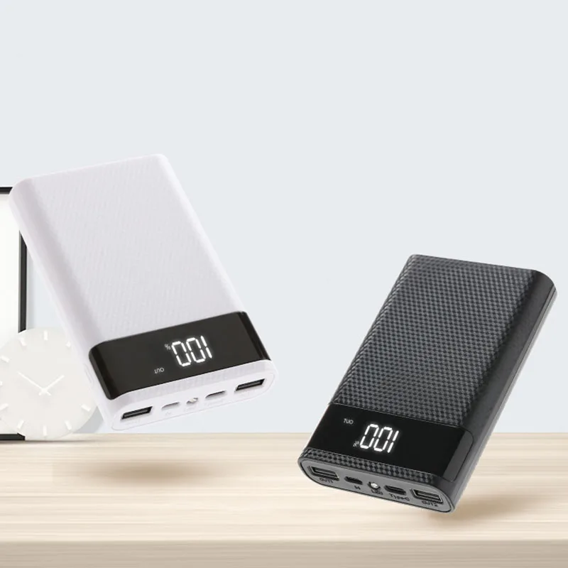 Корпус внешнего аккумулятора KpGoing с 2 USB-портами для 4 батареек 18650