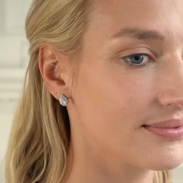 Классические серьги-гвоздики в форме искусственной кожи большие металлические с