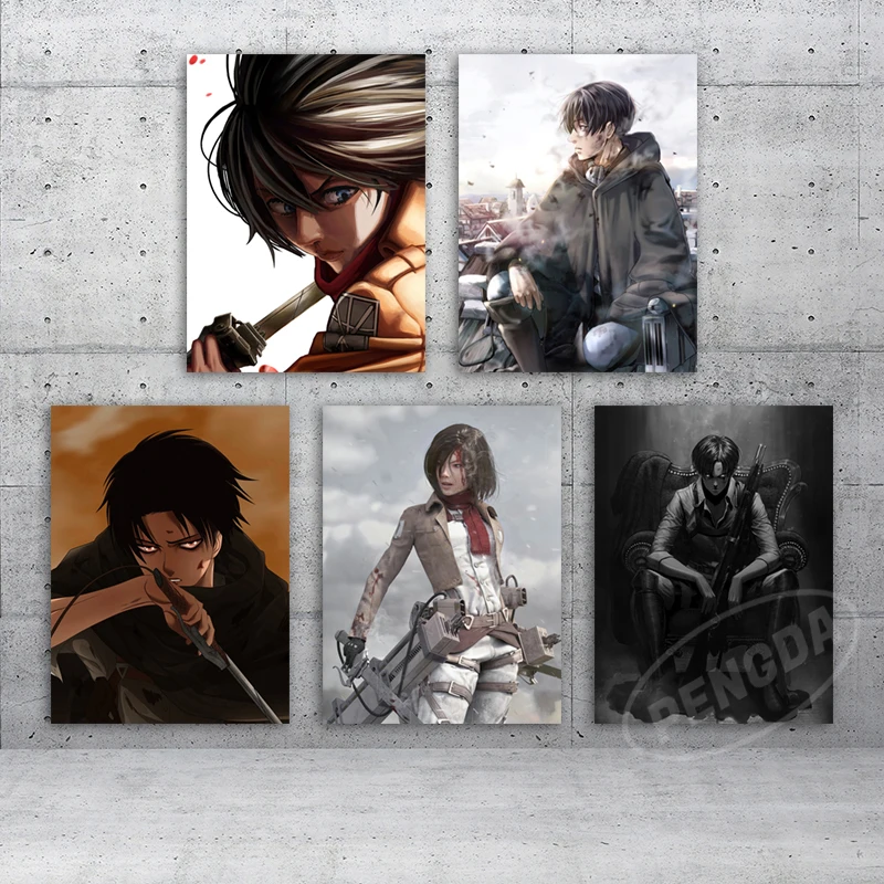 

Canvas Pictures Attack on Titan Home Decoration Mikasa Ackerman Paintings Anime Poster HD Prints Wall Art Living Room No Frame