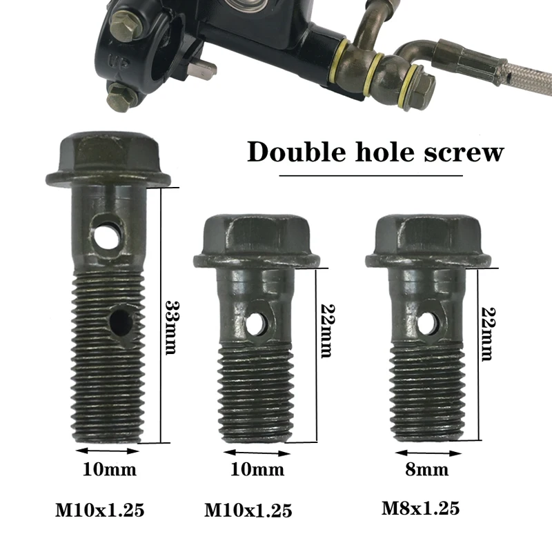

M8/M10x1.25 Universal Motorcycle Hydraulic Brake Caliper Banjo Bolt Bleed Screw Oil Hose Screw For Honda Yamaha Kawasaki Suzuki