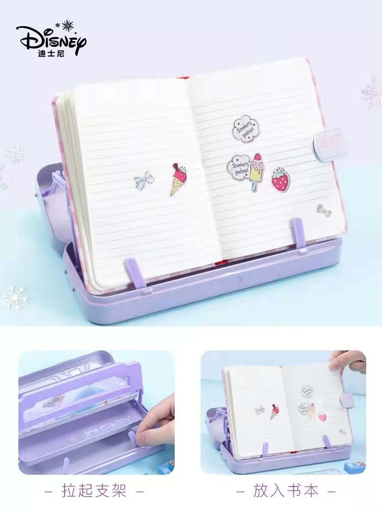Disney Frozen Carton Pencil Case for Girls Elsa Anna Student Elsa Anna Double Stationery Box Large Capacity School Bags Mochila