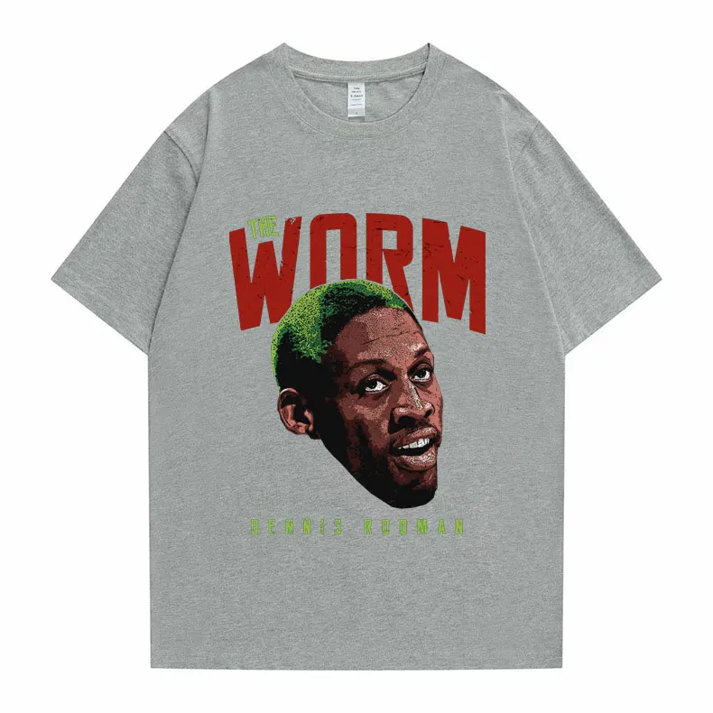Hot New The Worm Dennis Rodman Graphic Tees Men Women Hip Hop Tshirt Boys Basketball T-shirt Male Loose T Shirts Man Streetwear images - 6