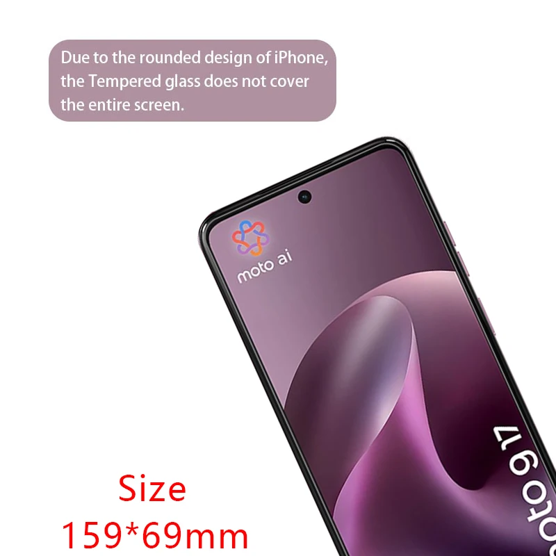 Фото Защитное закаленное стекло для Motorola Moto G17 Power, защитная пленка для экрана Moto G17, Moto G 17, 17G, G17Power, 5G, пленка Motorolag17 №3
