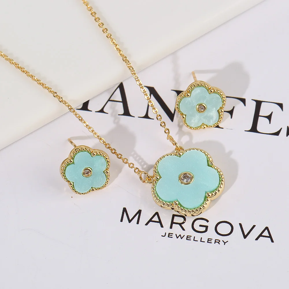 Двухсторонний циркон новый дизайн растение пентафиллум 2 шт. набор милые