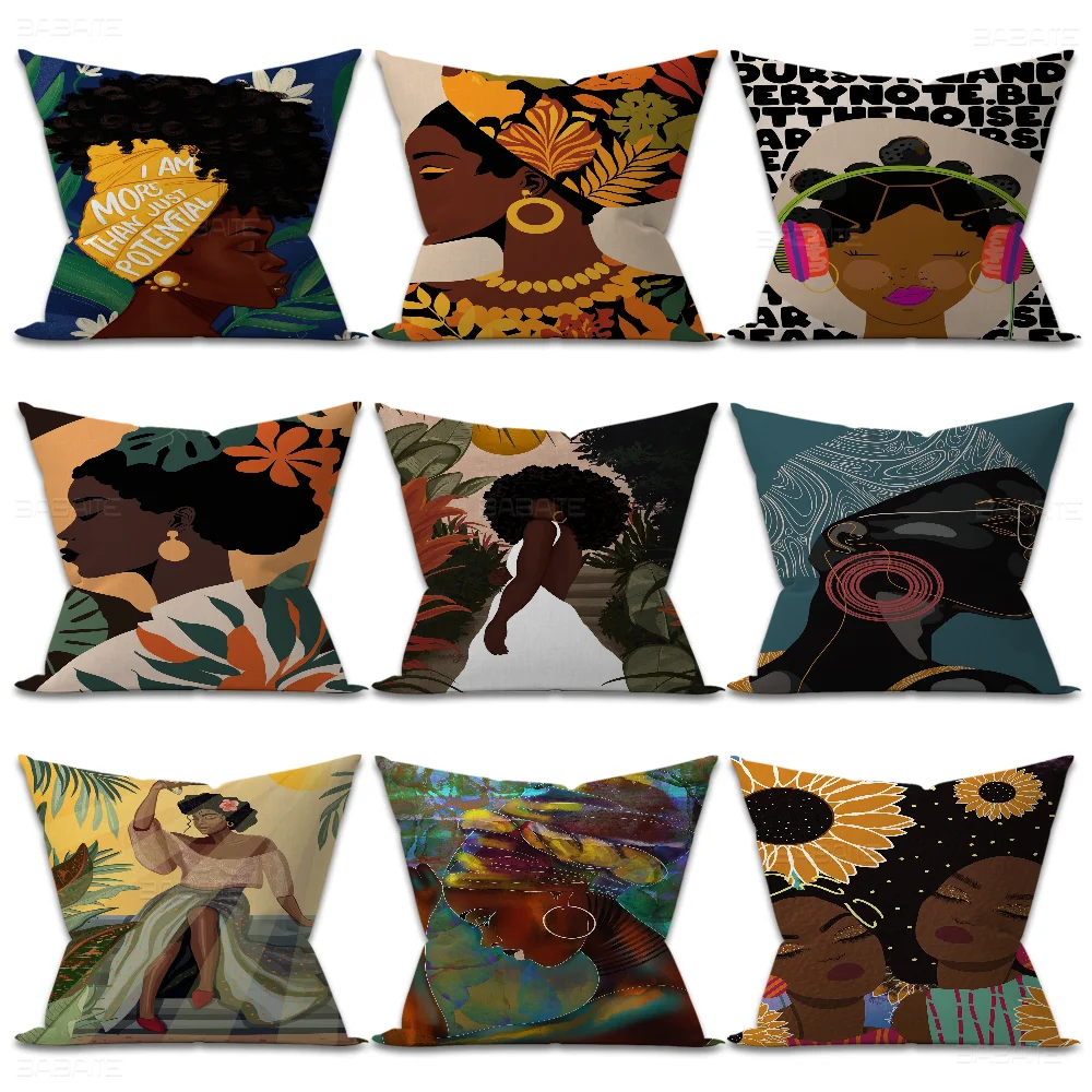 African W-Women Stitch Lucky Dragon Pillow Cover Sofa Cushion Home Room Decoration Children Gift