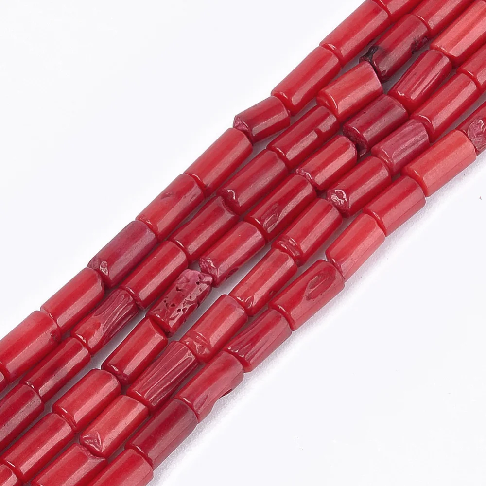 

Около 48 ~ 53 шт. морской бамбуковый Коралл (имитация кораллов) бусины окрашенные колонна огненный кирпич 6 ~ 8x4 мм отверстие: 0,6 мм 14,7 ~ 16,1 дюймов
