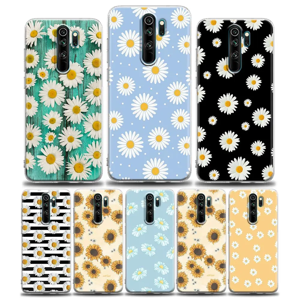 

Clear Phone Case for Redmi Note 10 7 8 9 8T Pro Case Redmi 8 8A 7 9 9C Y3 K20 K30 K40 Soft Silicone Vintage Flower Little Daisy
