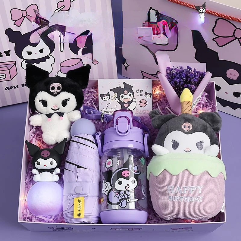 

Kuromi Sanrio anime cartoon Kawaii cute doll birthday gift for girls best friends and friends girls practical high-end sense