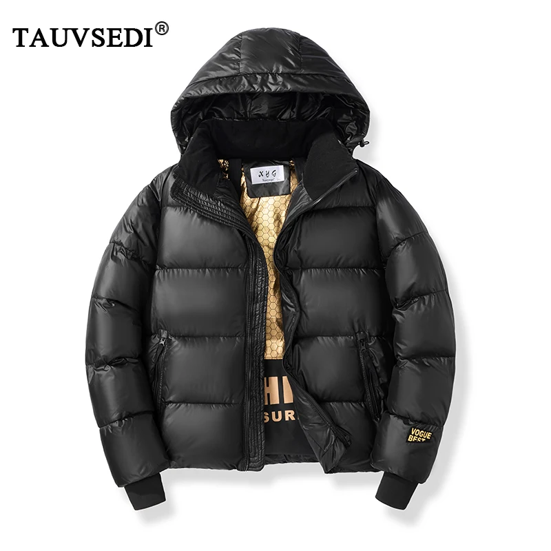 

Winter Men Casual Windproof Hooded Thick Parkas Mens Puffer Black Gold Vintage Classic Bomber Jackets Coat Male Overcoat Outdoor