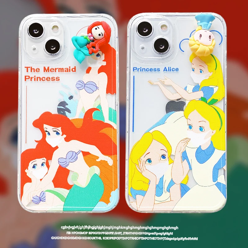 

Disney Ariel The Mermaid Phone Case for iPhone 11 12 13 mini pro XS MAX 8 7 Plus X XR Cover