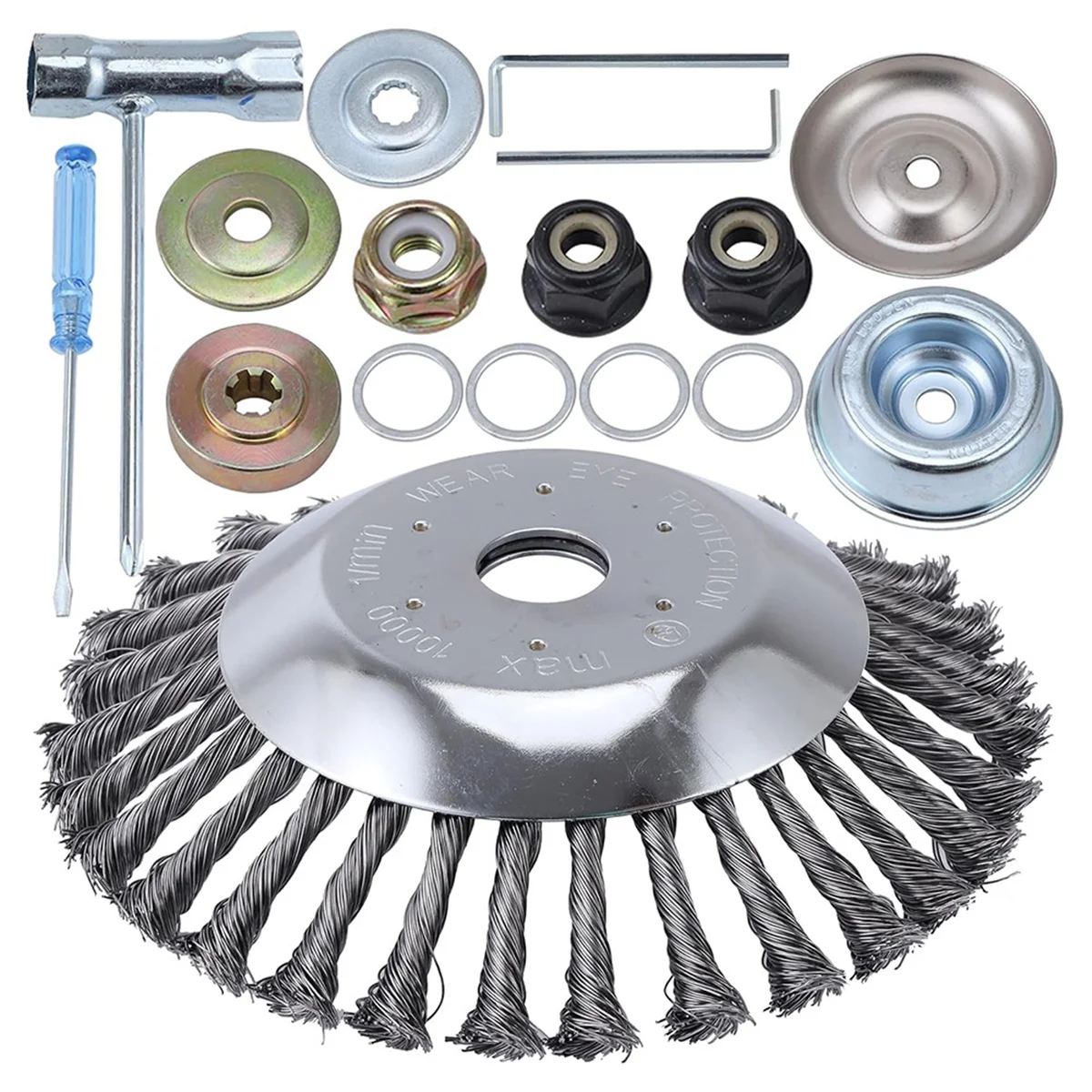 Поворотная проволочная щетка триммерная головка лезвие для сорняков