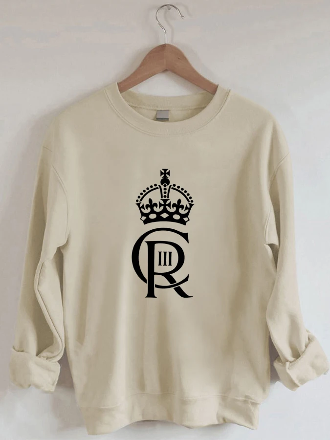 

King Charles III New King Of England Crewneck Loose Sweatshirt