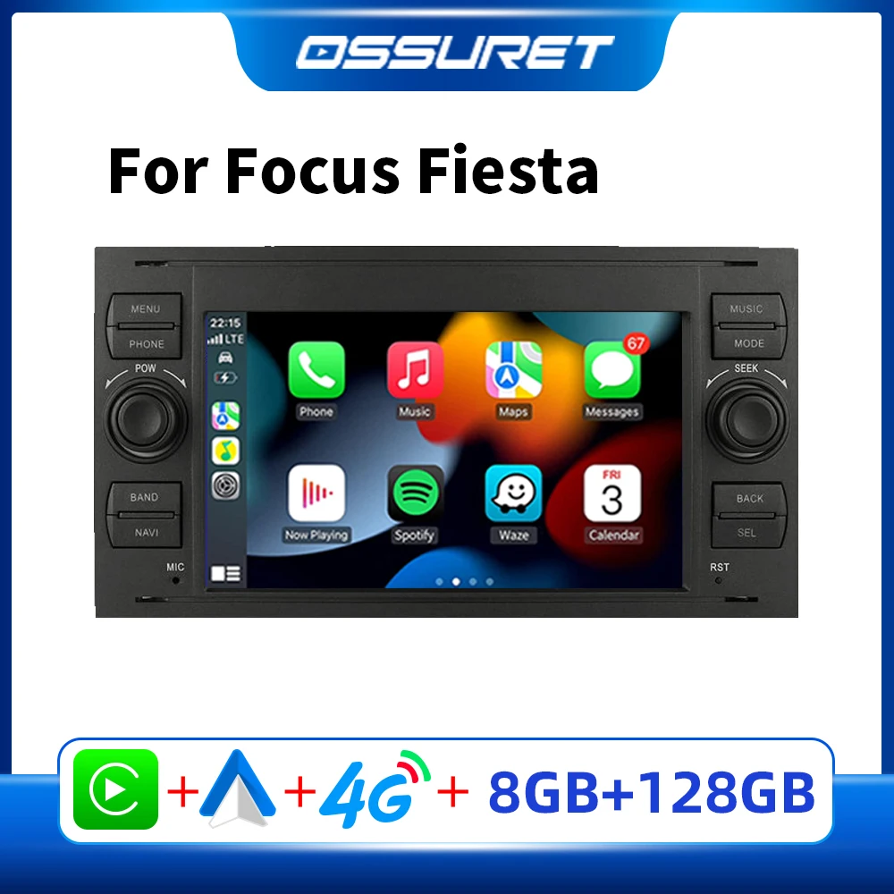Multimedia For Ford Mondeo S-max Focus Kuga C Max Galaxy Fiesta Transit Fusion Connect Kuga Carplay