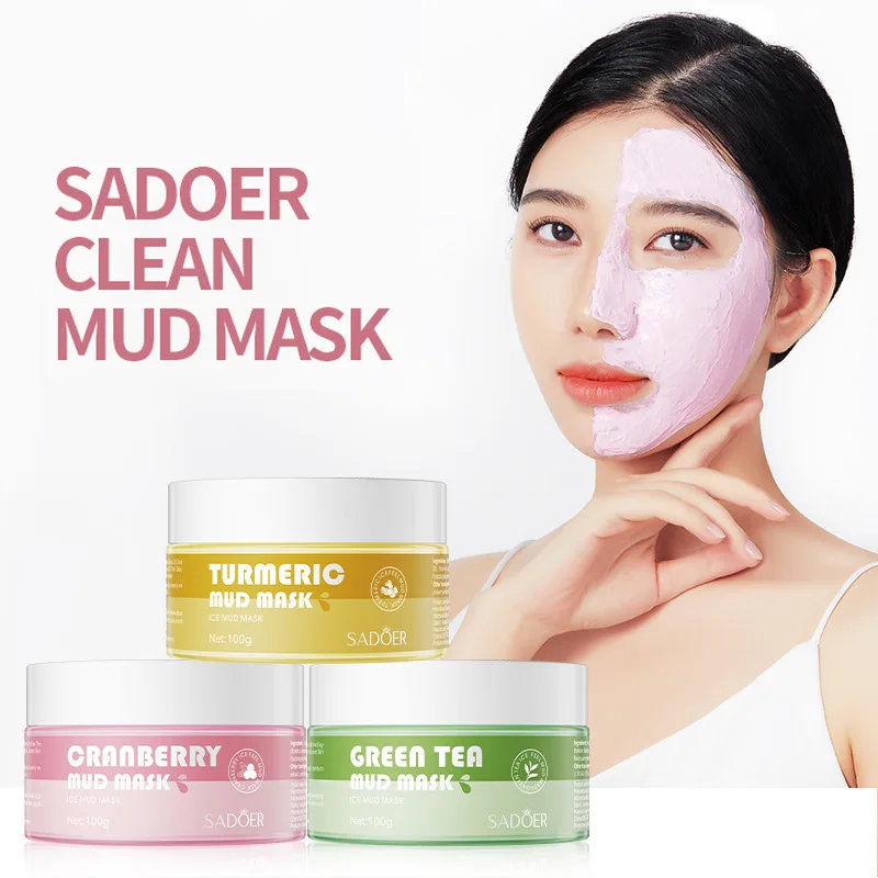 Грязевая маска с зеленым чаем, глубокое очищение, контроль жирности пор, очищающая глиняная маска, увлажняющая, против отбеливание акне, про...