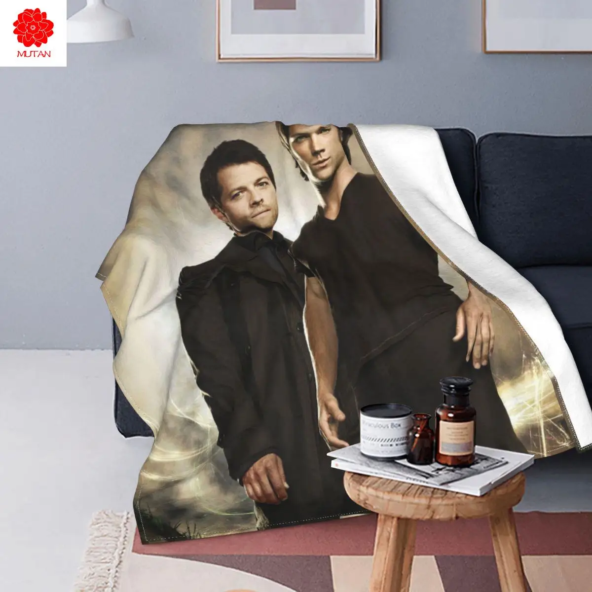 

Супернатуральное одеяло, фланелевое одеяло с принтом Sam Winchester, портативное очень теплое одеяло для дивана, дивана, плюшевое тонкое одеяло