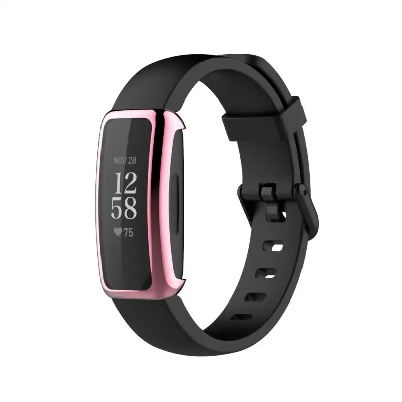 

Защитный чехол из ТПУ для смарт-браслета Fitbit Inspire 2, чехол с гальваническим покрытием, прозрачный полноразмерный Сменный Чехол TSLM2
