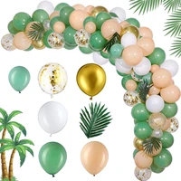 sage green balloon garland arch kitinclude eucalyptus olivewhitegold confetti balloons and greenery for baby party
