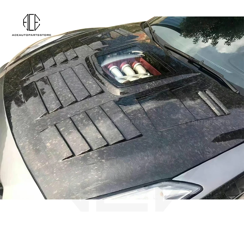 Лидер продаж карбоновый капот двигателя стекло автозапчасти подходящие для Nissan