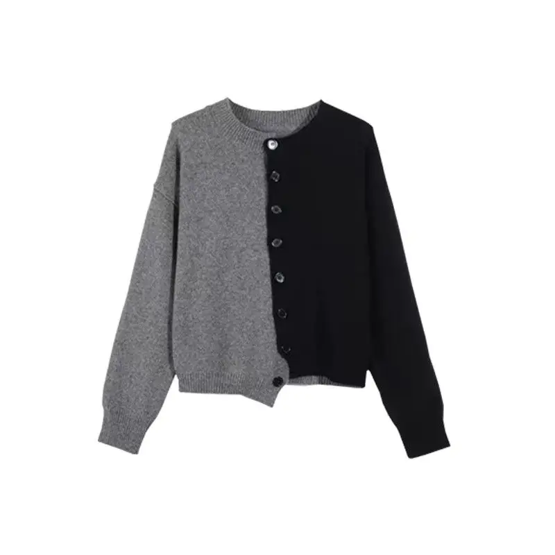 Женский джинсовый костюм-тройка трикотажный пуловер с высокой талией и